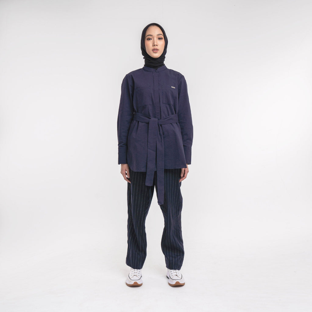 Round Neck Shirt Navy