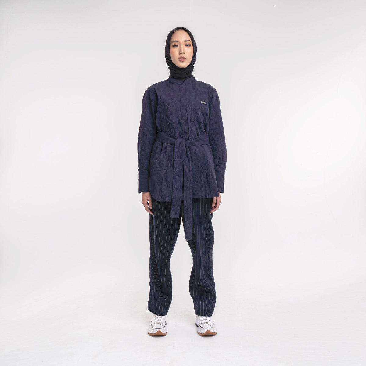 Round Neck Shirt Navy