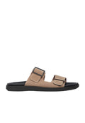 Beige Double Buckle Men Sandals