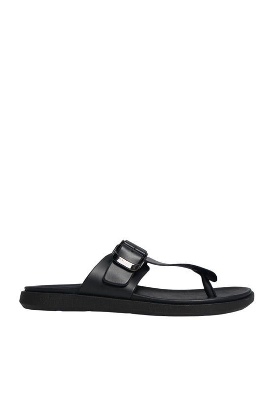 Black Buckle Men Sandals
