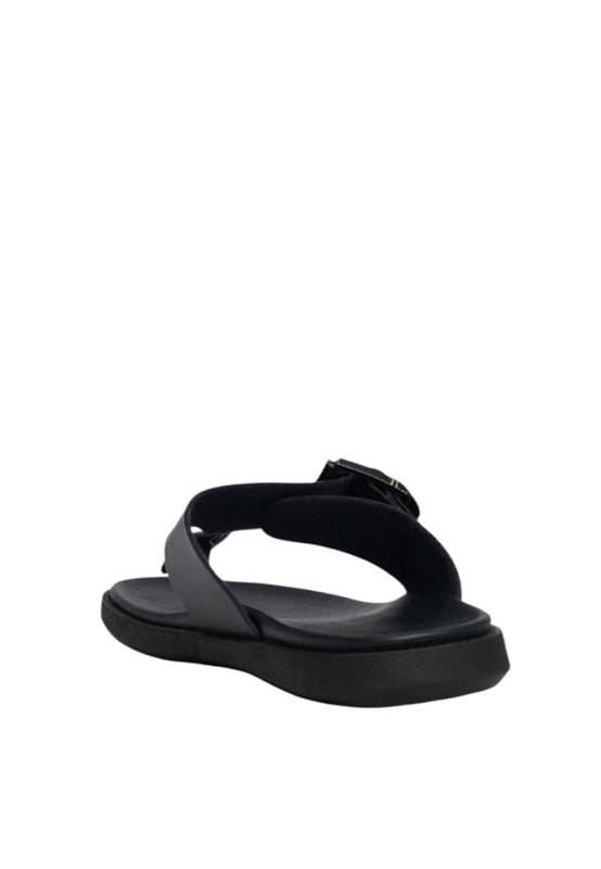 Black Buckle Men Sandals