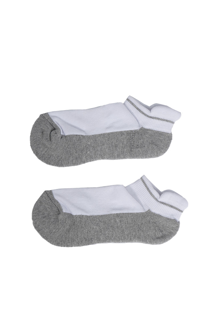 White Solid Ankle Socks