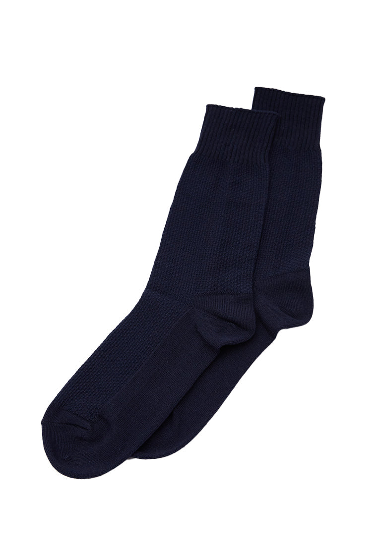 Navy Crew Length Socks