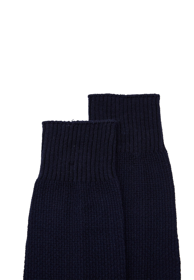 Navy Crew Length Socks