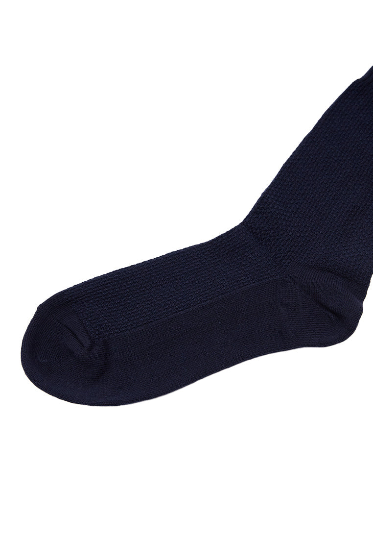 Navy Crew Length Socks
