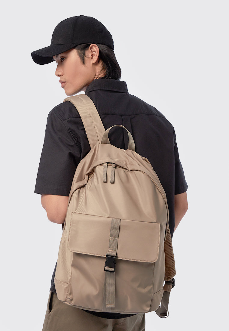 Backpack Khaki with Front Pocket