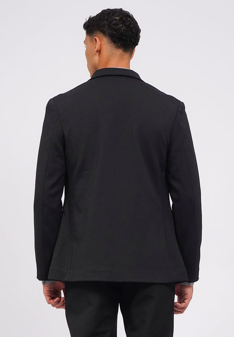 Slim Fit Half Lining Knit Blazer