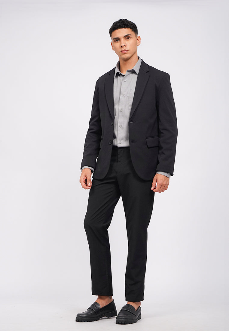 Slim Fit Half Lining Knit Blazer