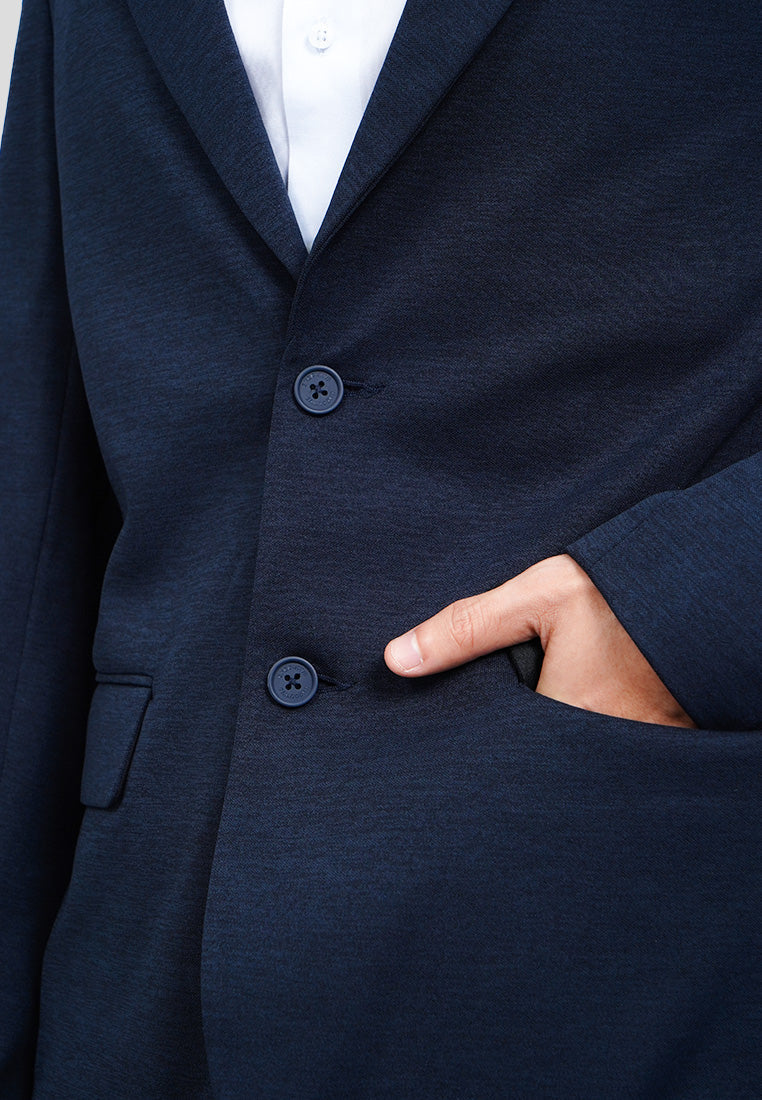 Slim Fit Half Lining Knit Blazer