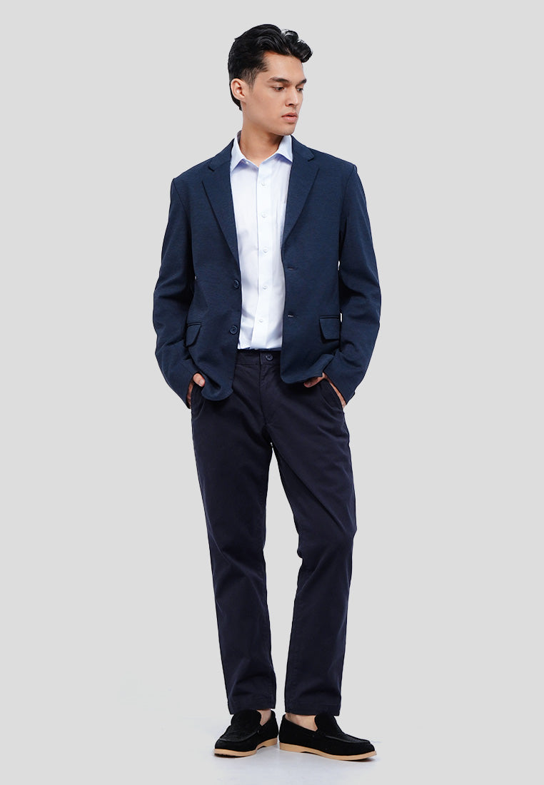 Slim Fit Half Lining Knit Blazer