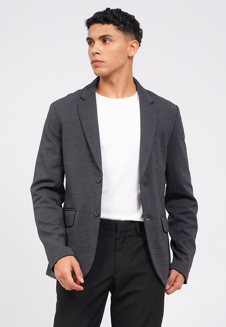 Slim Fit Half Lining Knit Blazer