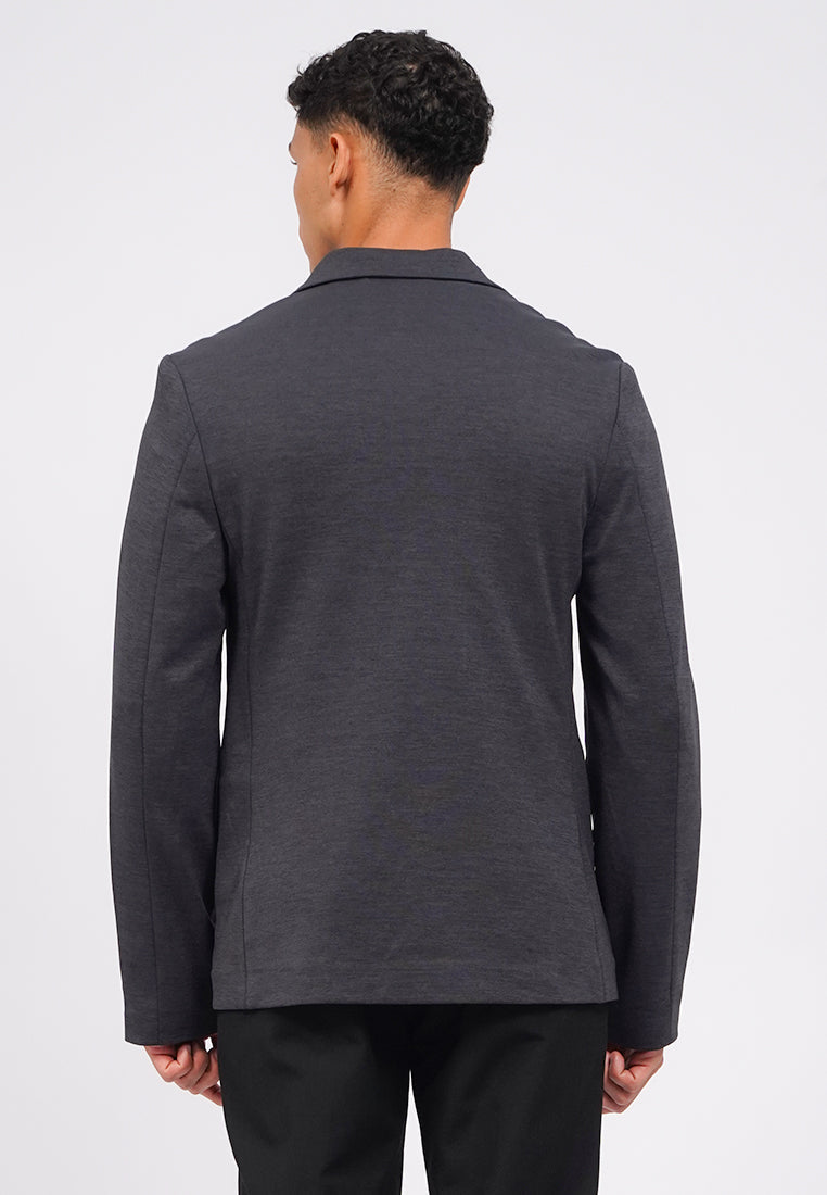 Slim Fit Half Lining Knit Blazer