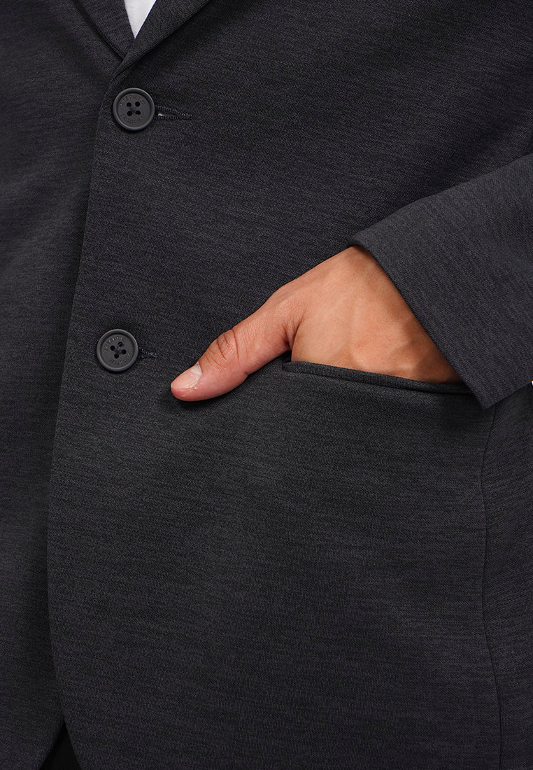 Slim Fit Half Lining Knit Blazer