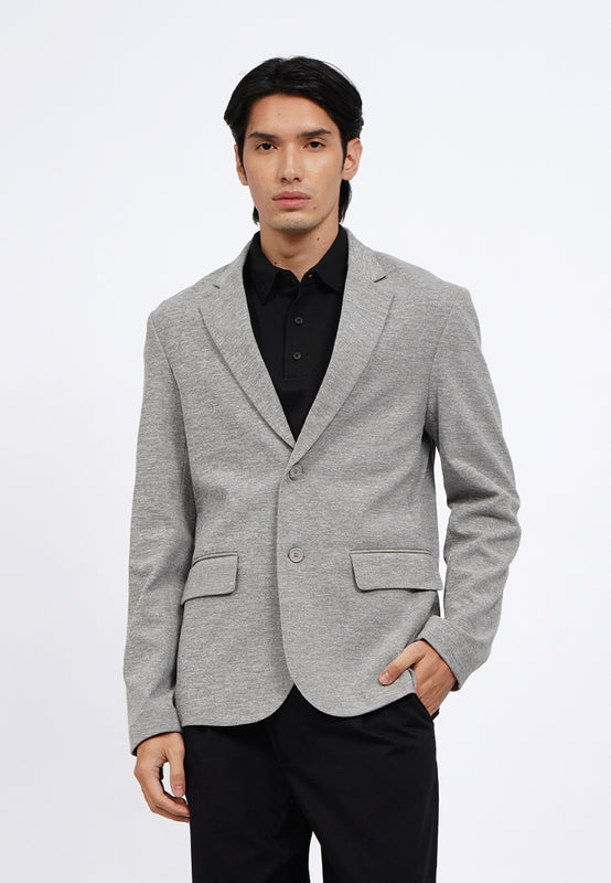 Slim Fit Half Lining Knit Blazer