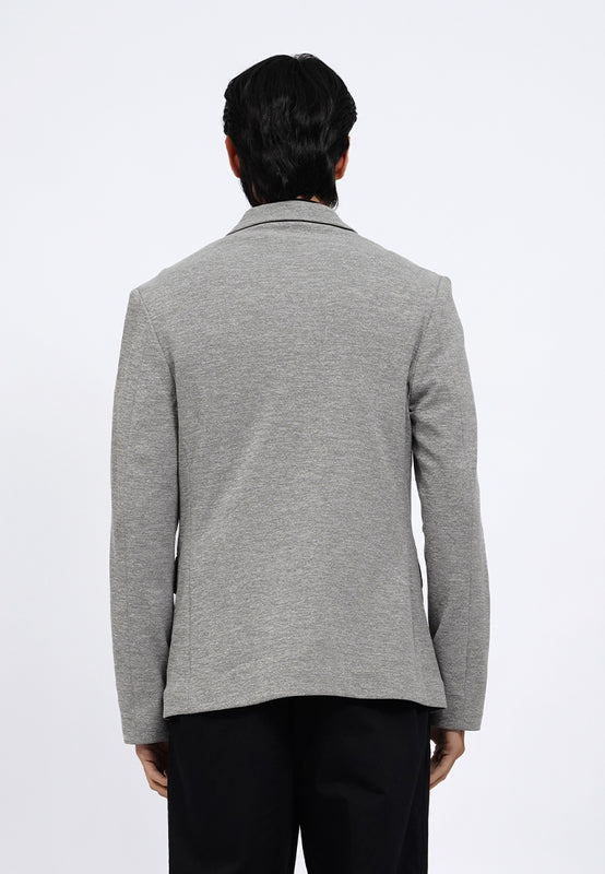 Slim Fit Half Lining Knit Blazer