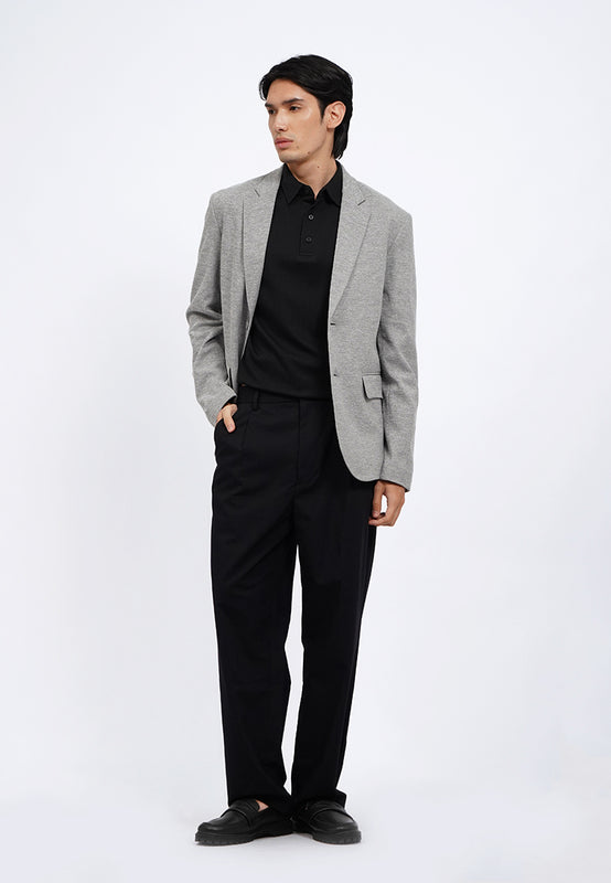Slim Fit Half Lining Knit Blazer