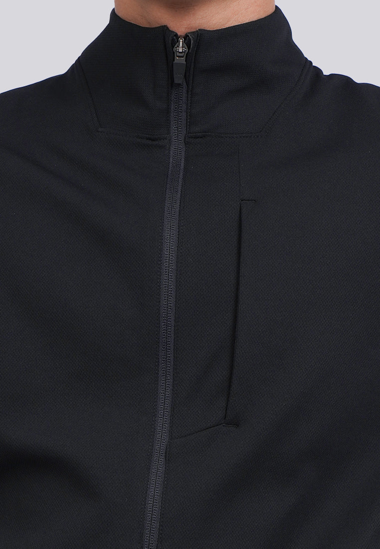 High Collar Active Knit Jacket