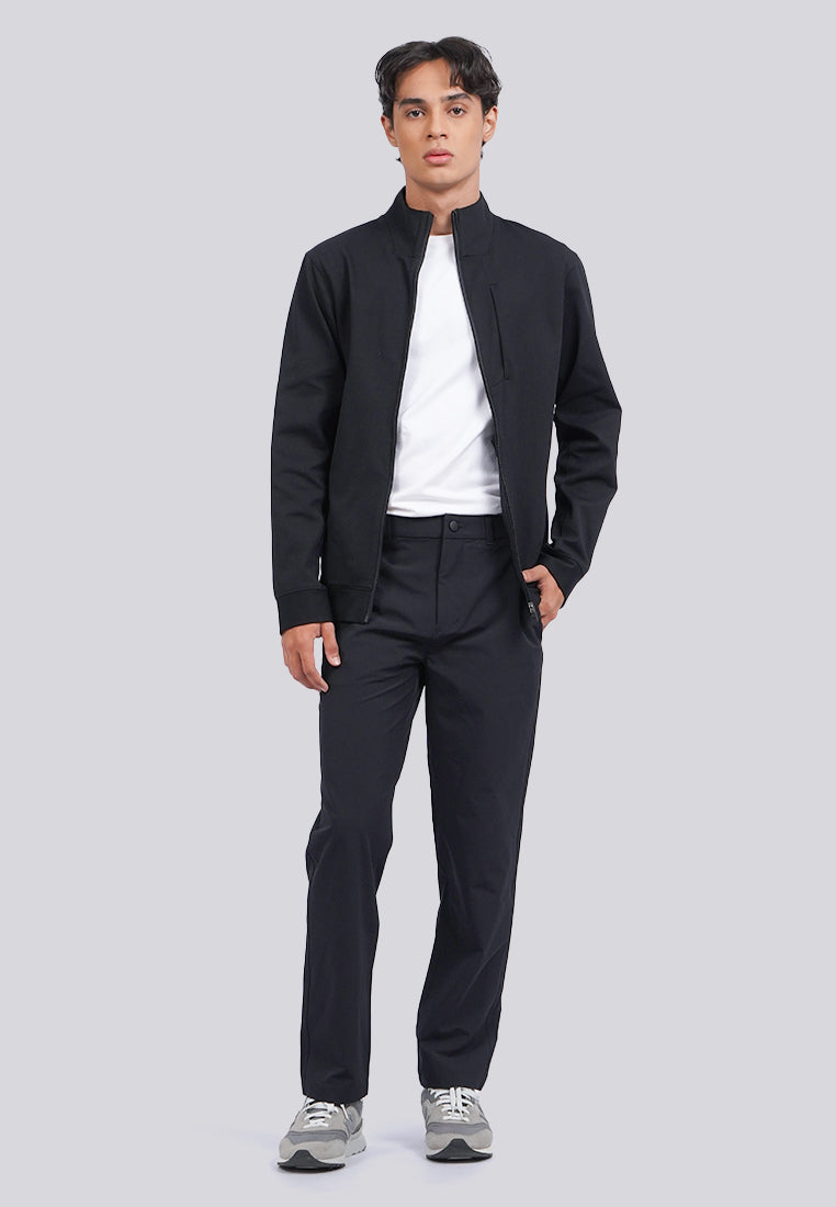 High Collar Active Knit Jacket