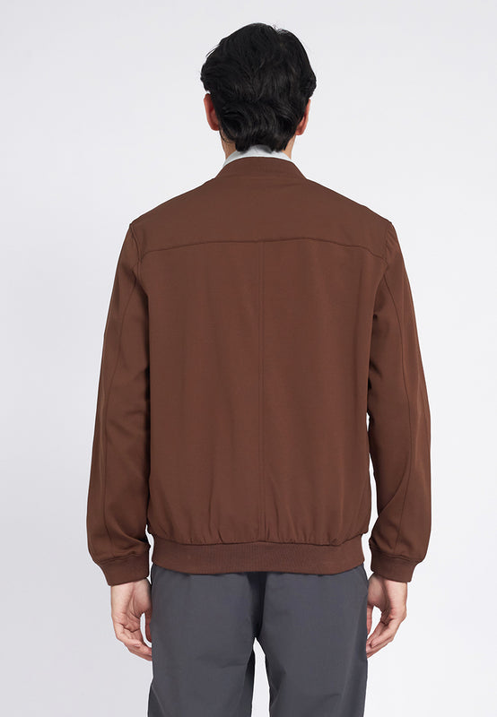 Long Sleeve Knit Bomber Jacket