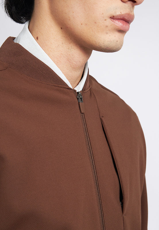 Long Sleeve Knit Bomber Jacket