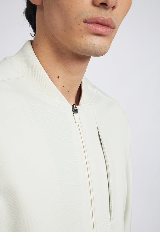 Long Sleeve Knit Bomber Jacket