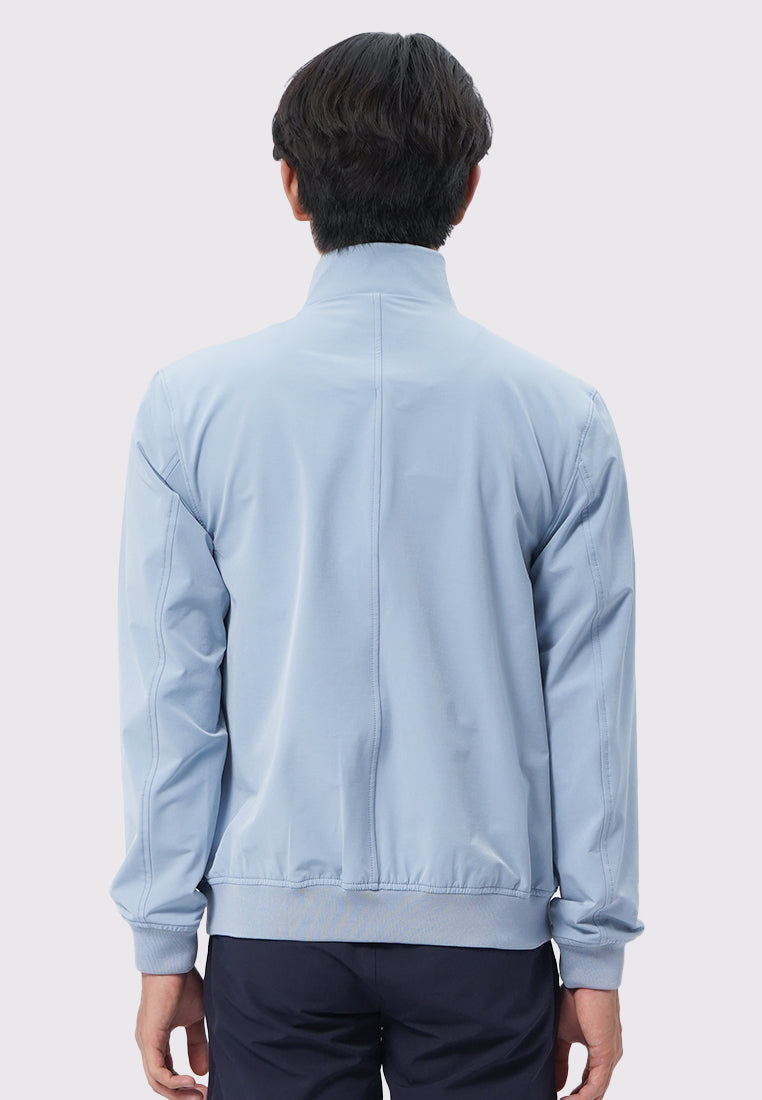 4-Way Stretch High Collar Jacket Blue