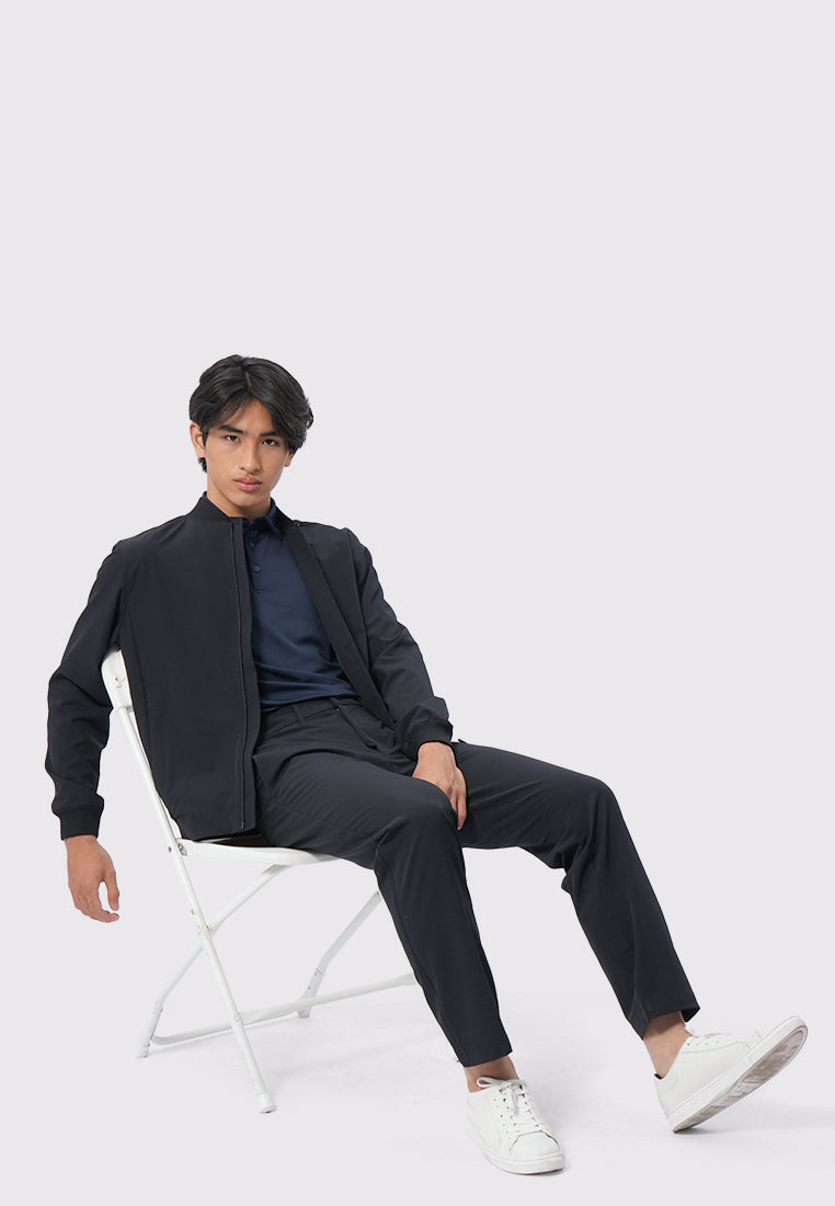 4-Way Stretch Bomber Jacket Black