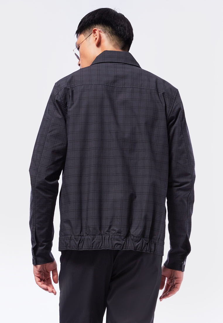 Slim Fit Jacket with Front Zipper