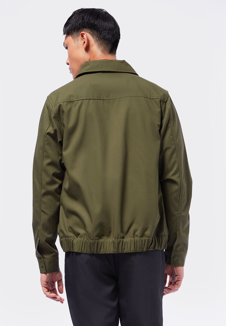 Slim Fit Jacket with Front Zipper