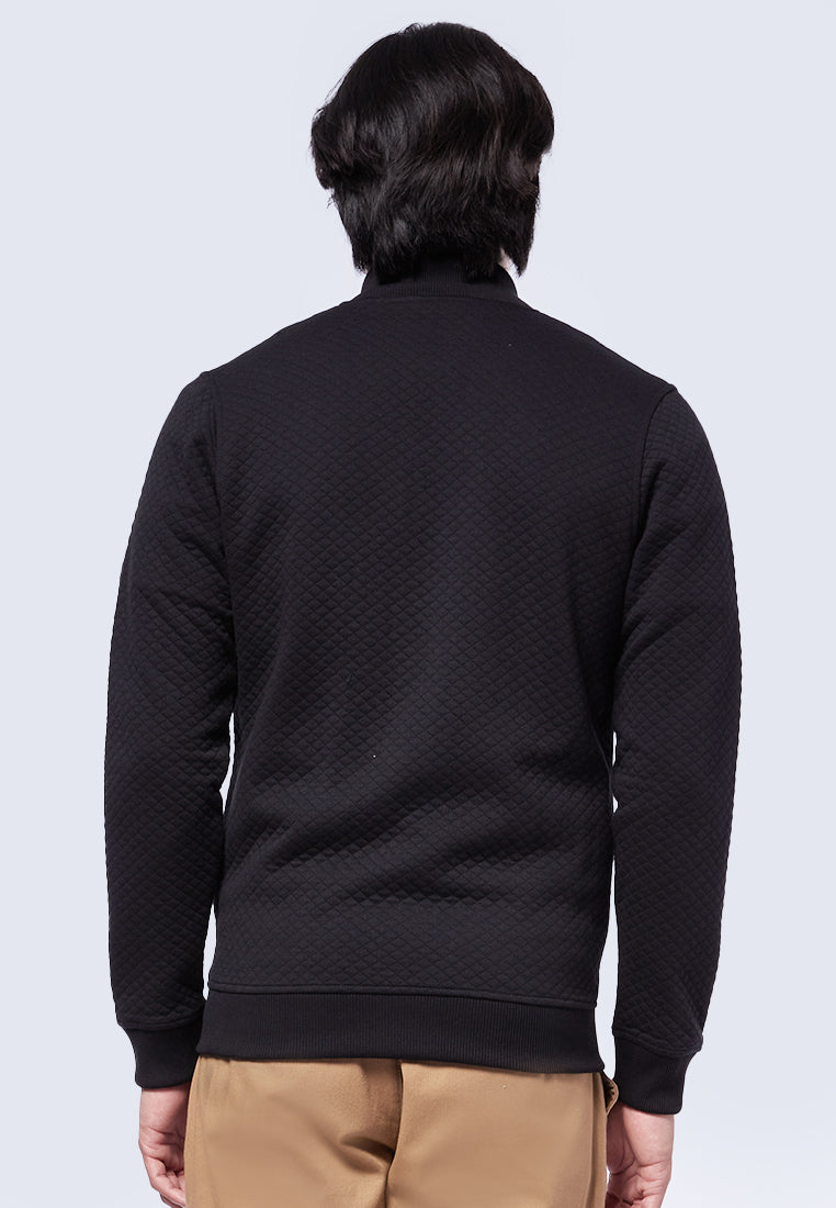 Slim Fit Textured Bomber Jacket