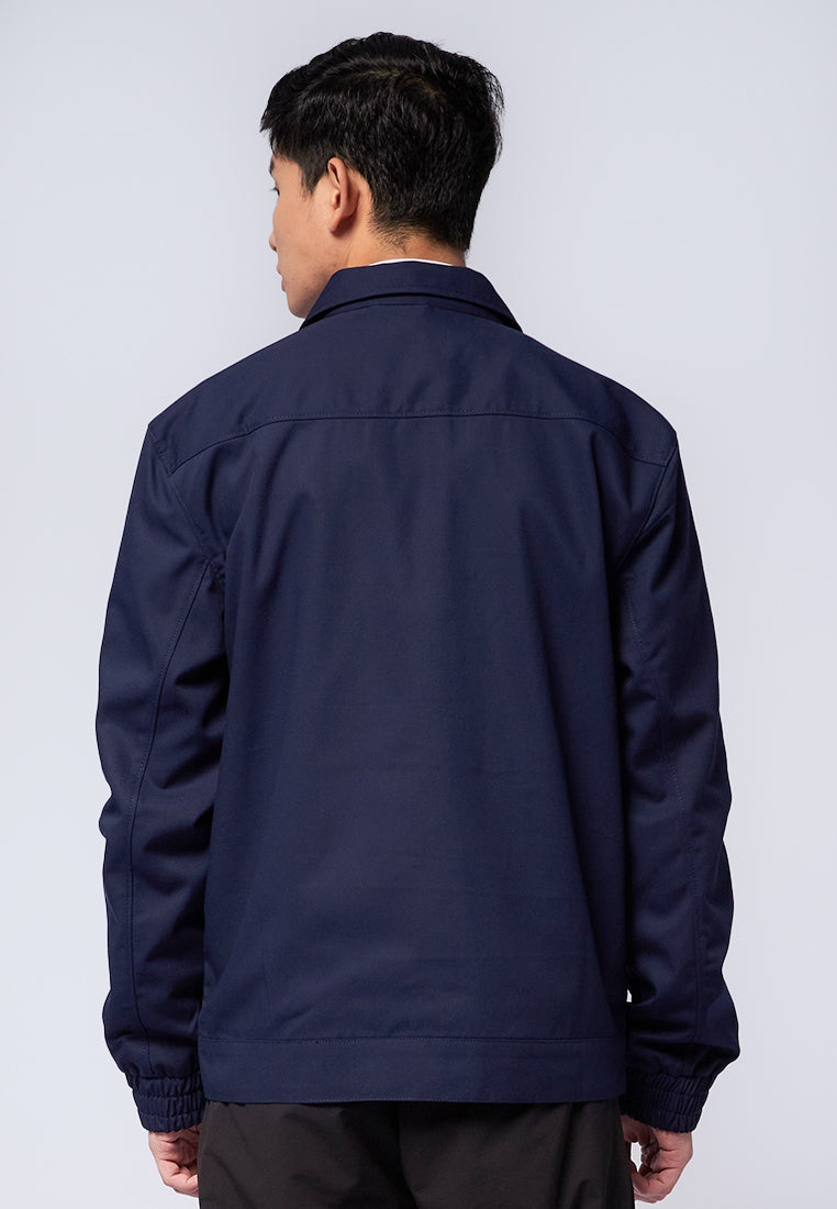 Slim Fit Jacket with Shirt Collar