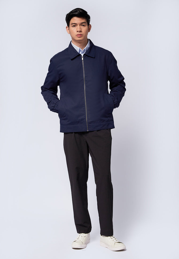 Slim Fit Jacket with Shirt Collar