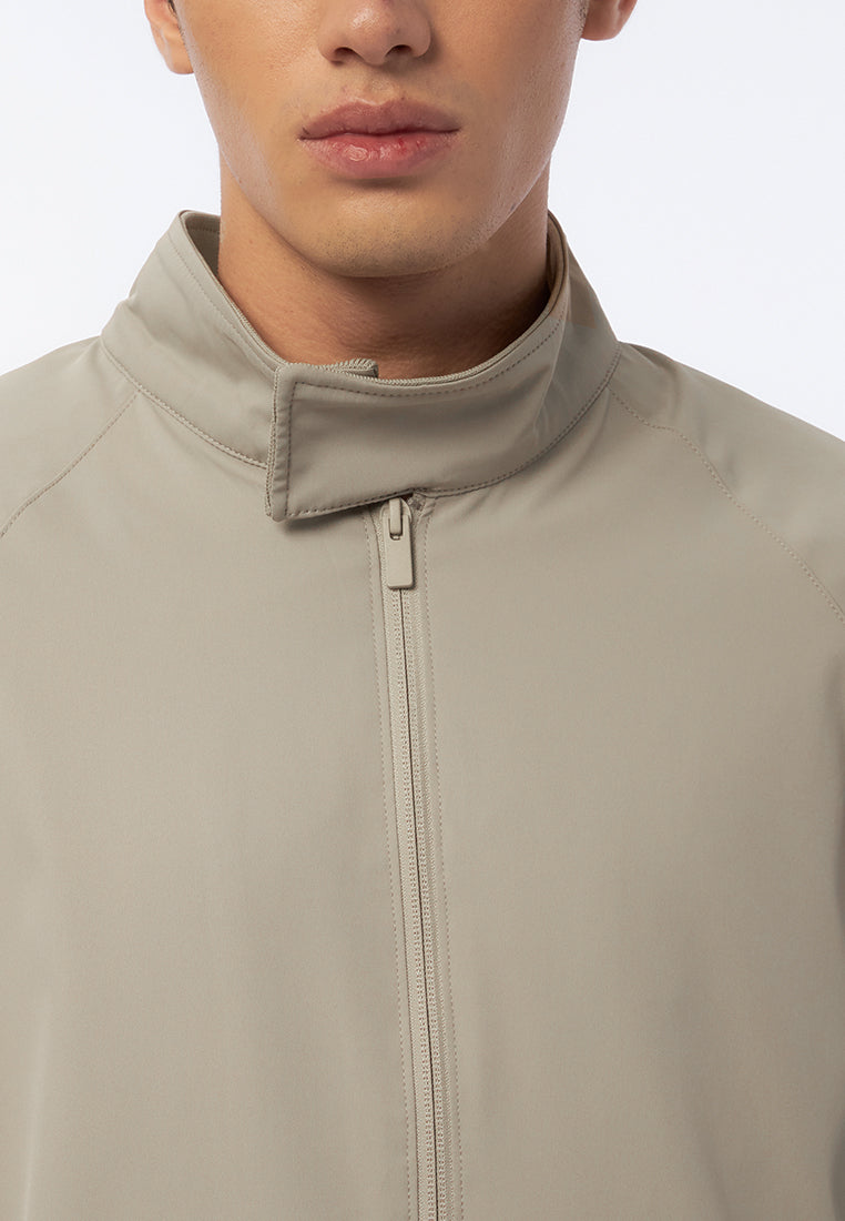 Buttoned High Neck Jacket