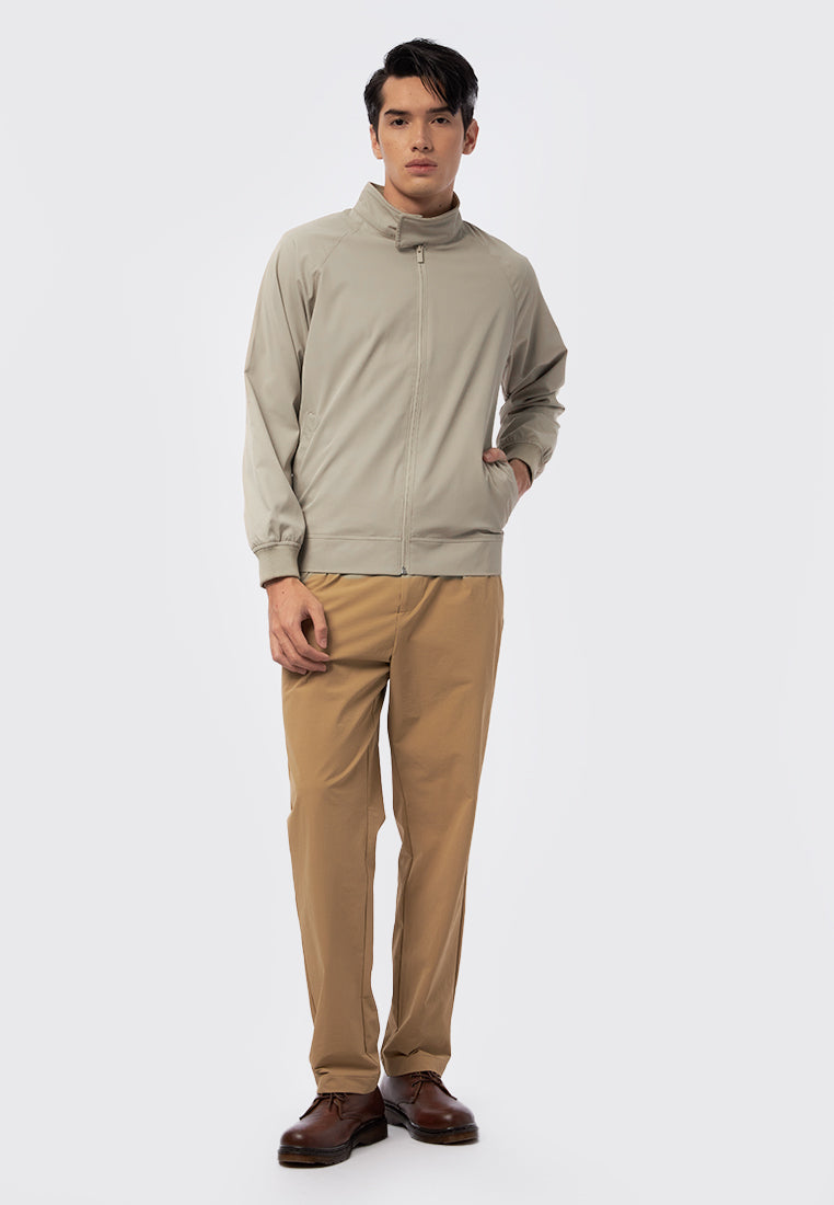 Buttoned High Neck Jacket