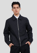 Slim Fit Check Collared Jacket