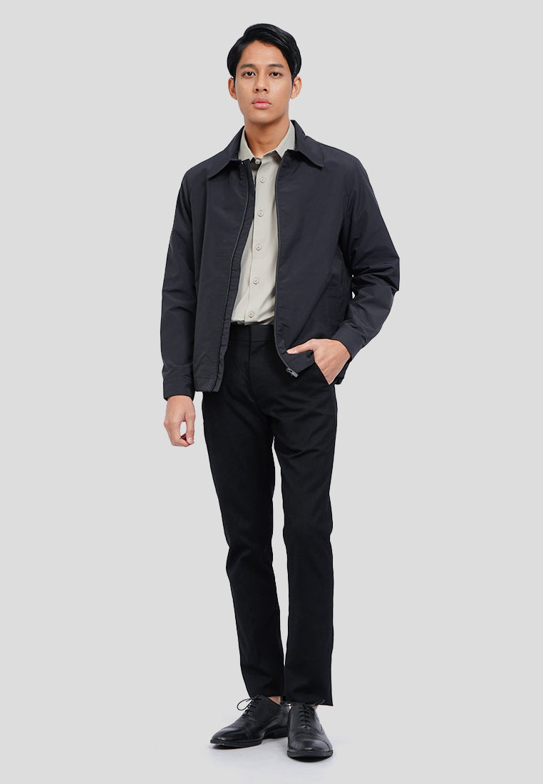 Slim Fit Collar Jacket with Zipper