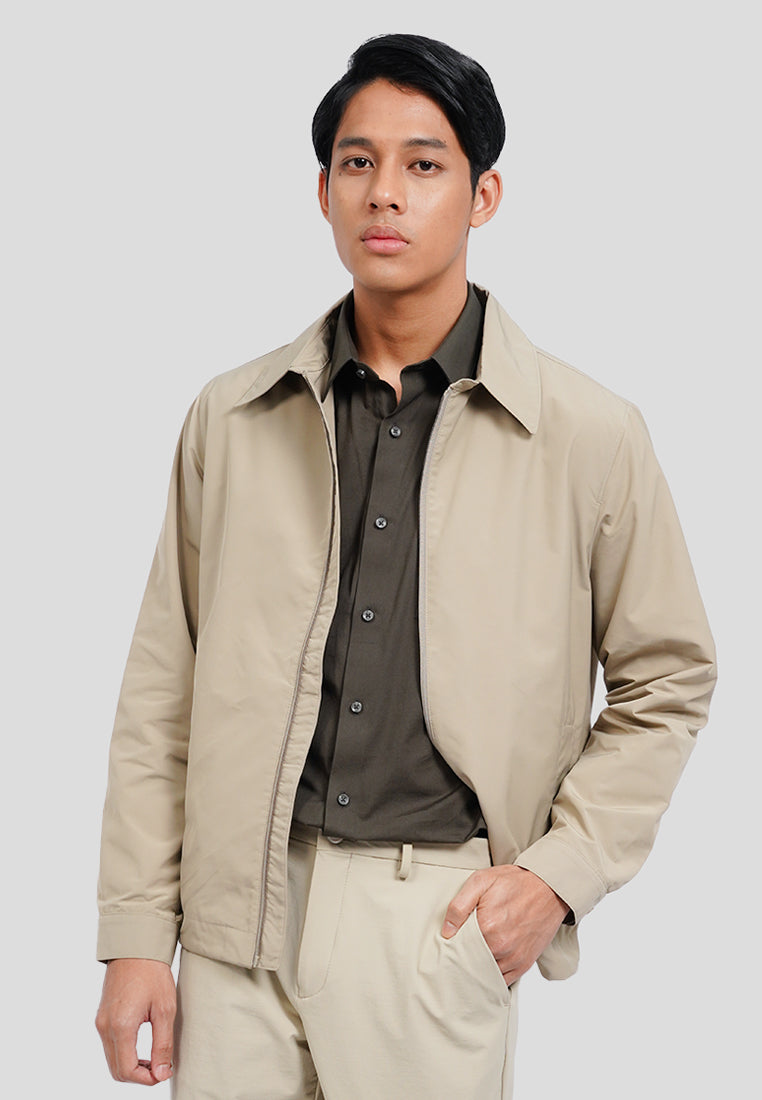 Slim Fit Collar Jacket with Zipper