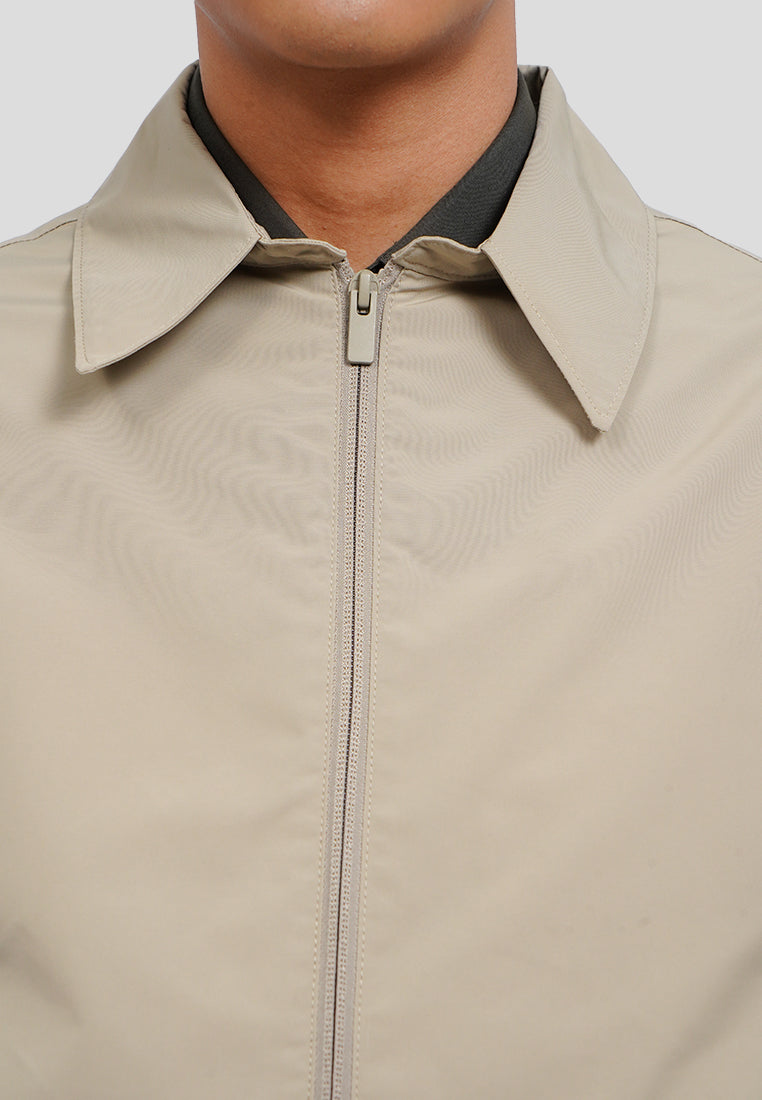 Slim Fit Collar Jacket with Zipper