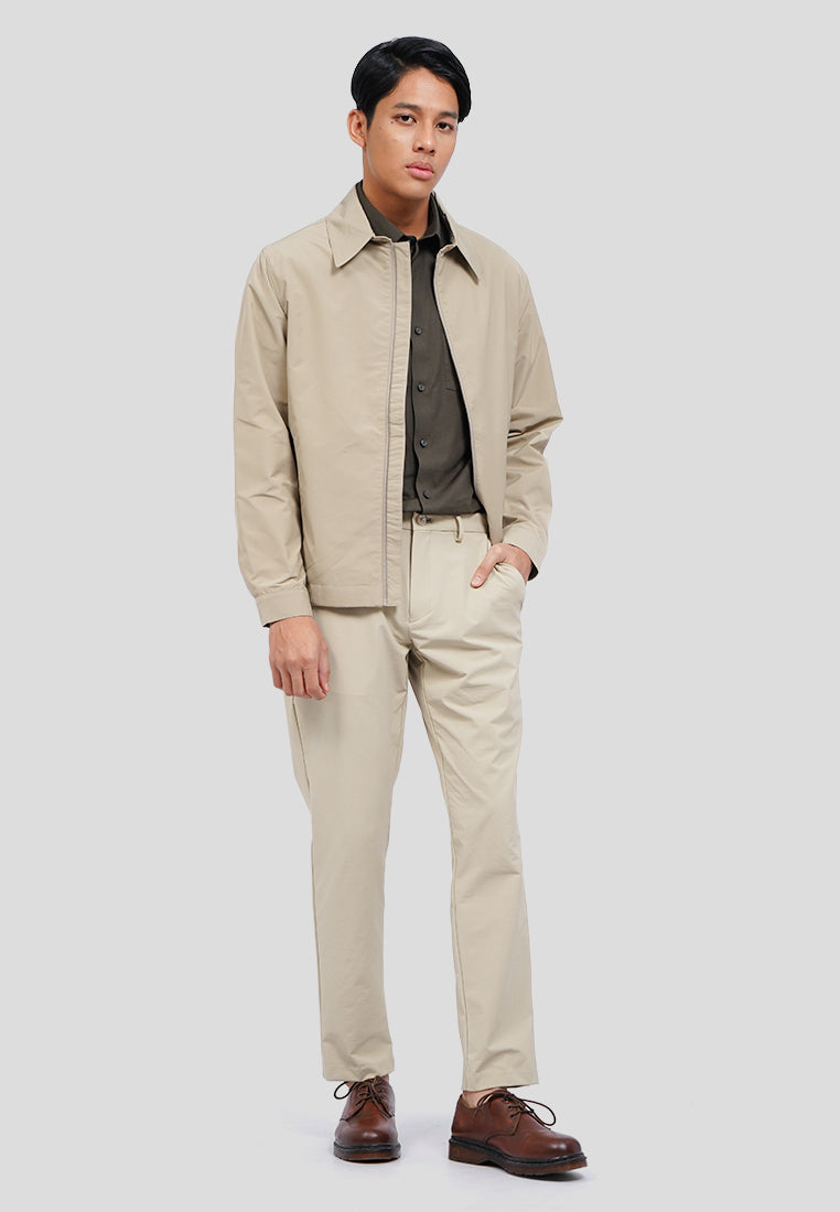 Slim Fit Collar Jacket with Zipper