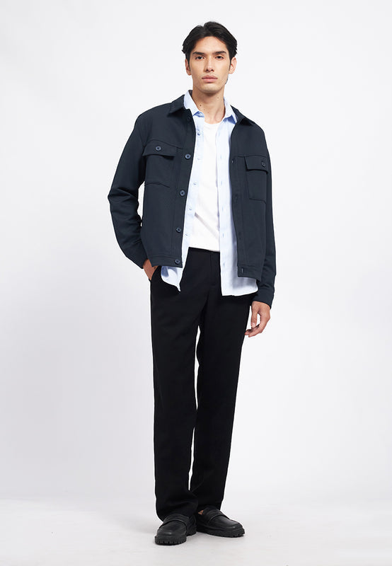 Multi Pocket Overshirt Knit Jacket