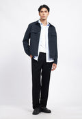 Multi Pocket Overshirt Knit Jacket
