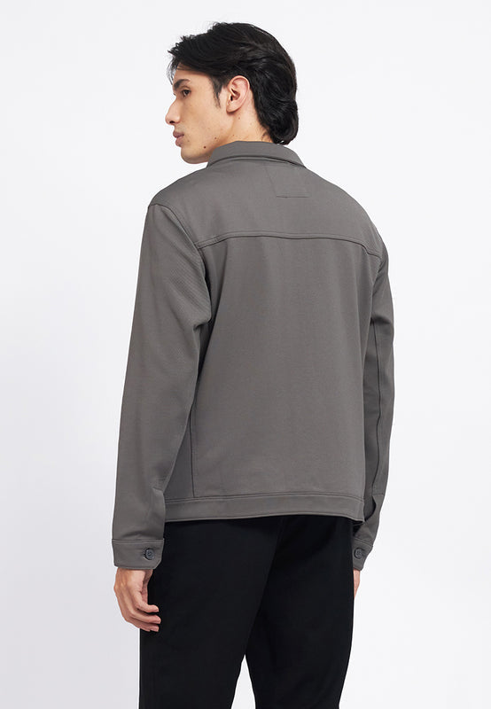 Multi Pocket Overshirt Knit Jacket