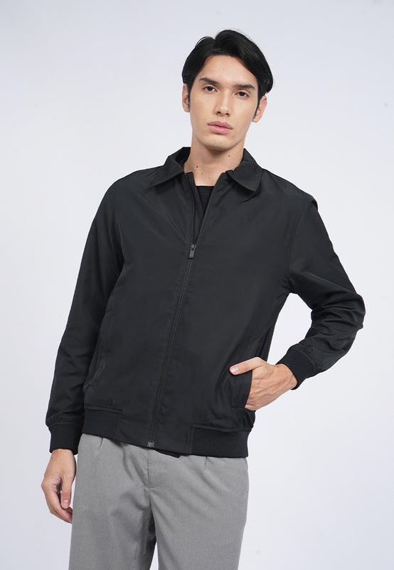 Slim Fit Zipped Collar Jacket