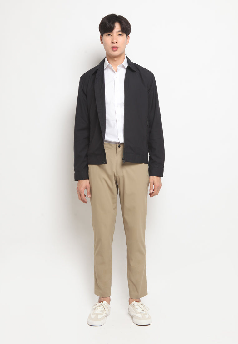 Basic Shirt Jacket with Zipper