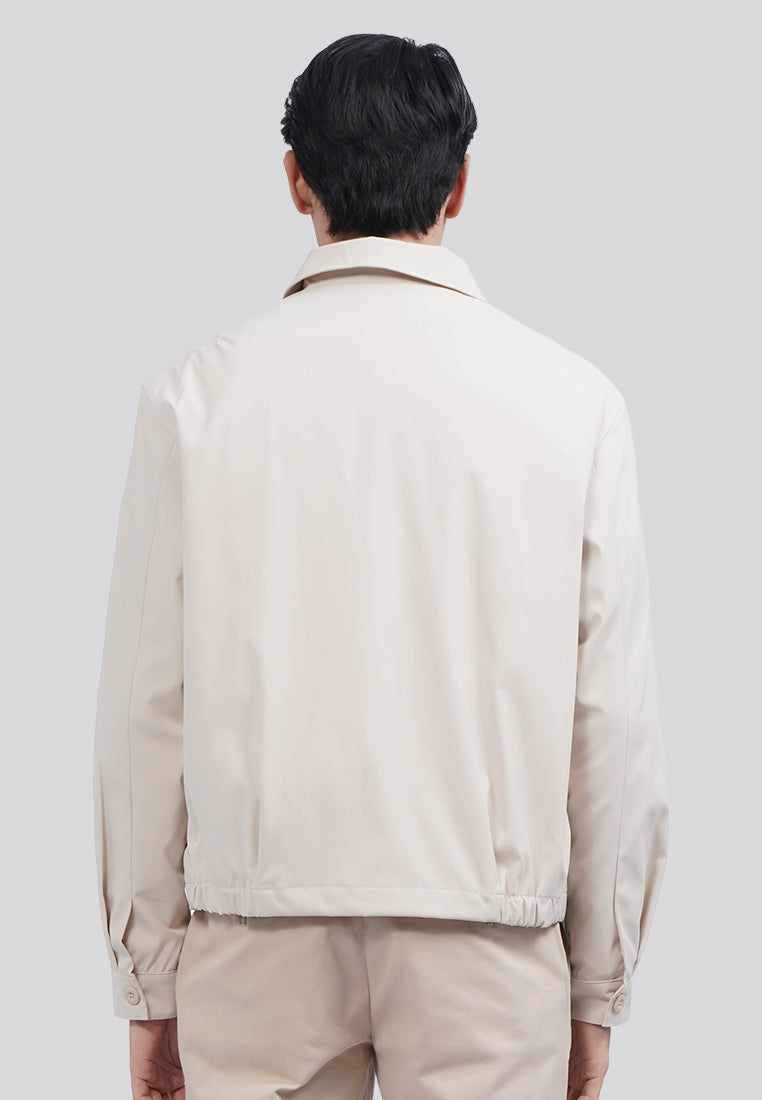Long Sleeve Collared Jacket Stone