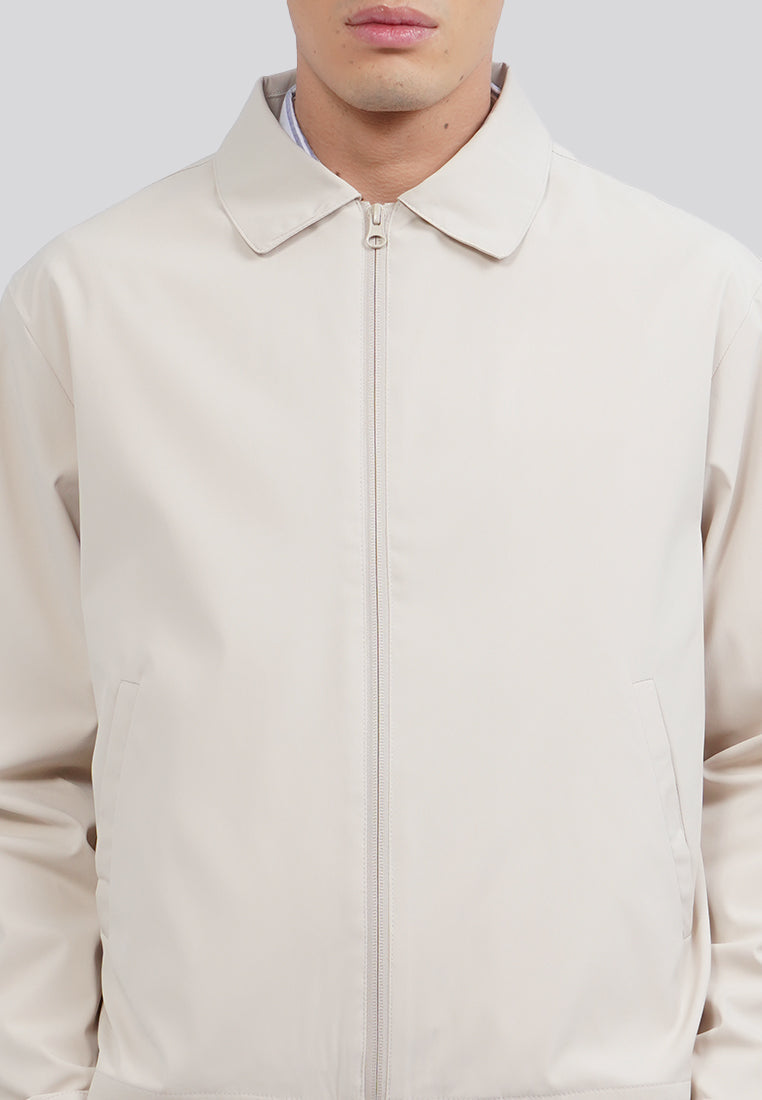 Long Sleeve Collared Jacket Stone