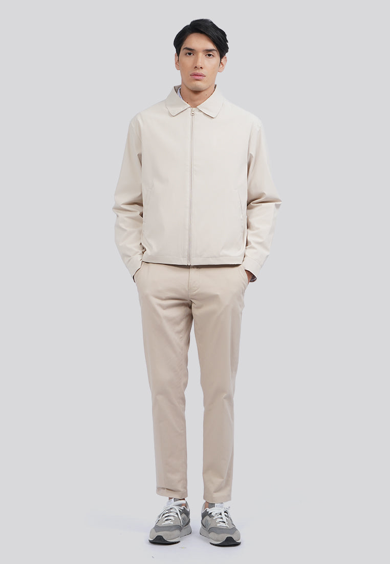 Long Sleeve Collared Jacket Stone