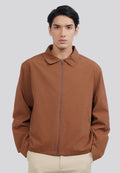 Long Sleeve Collared Jacket Brown