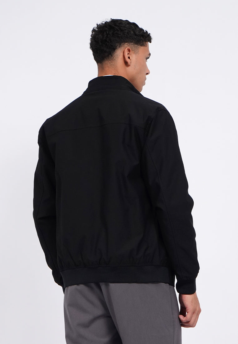 Harrington Jacket with Rib Hem