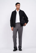 Harrington Jacket with Rib Hem
